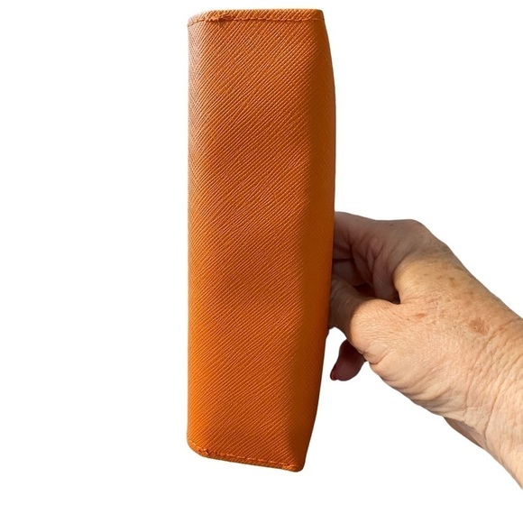 TORY BURCH - EYEWEAR / SUNGLASSES HOLDER / CASE - ORANGE - MAGNETIC CLOSURE S3 - Picture 10 of 10